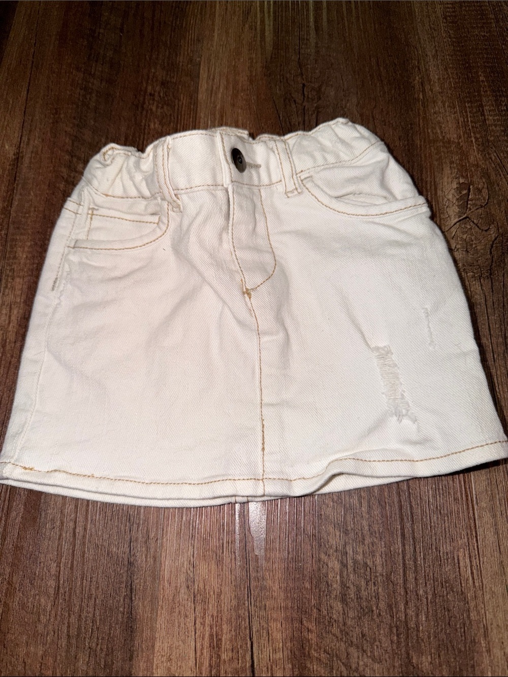 Gap Denim Girls White Jean Skirt size 3